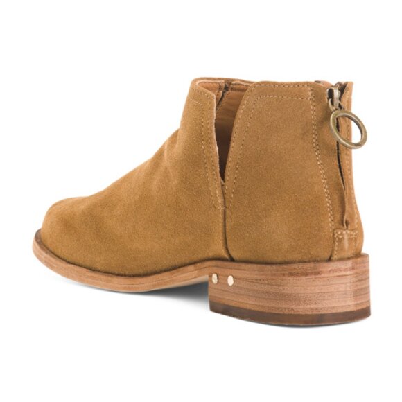 NEW BEEK Suede Falcon Ankle Booties chestnut 1065tn - Picture 3 of 3